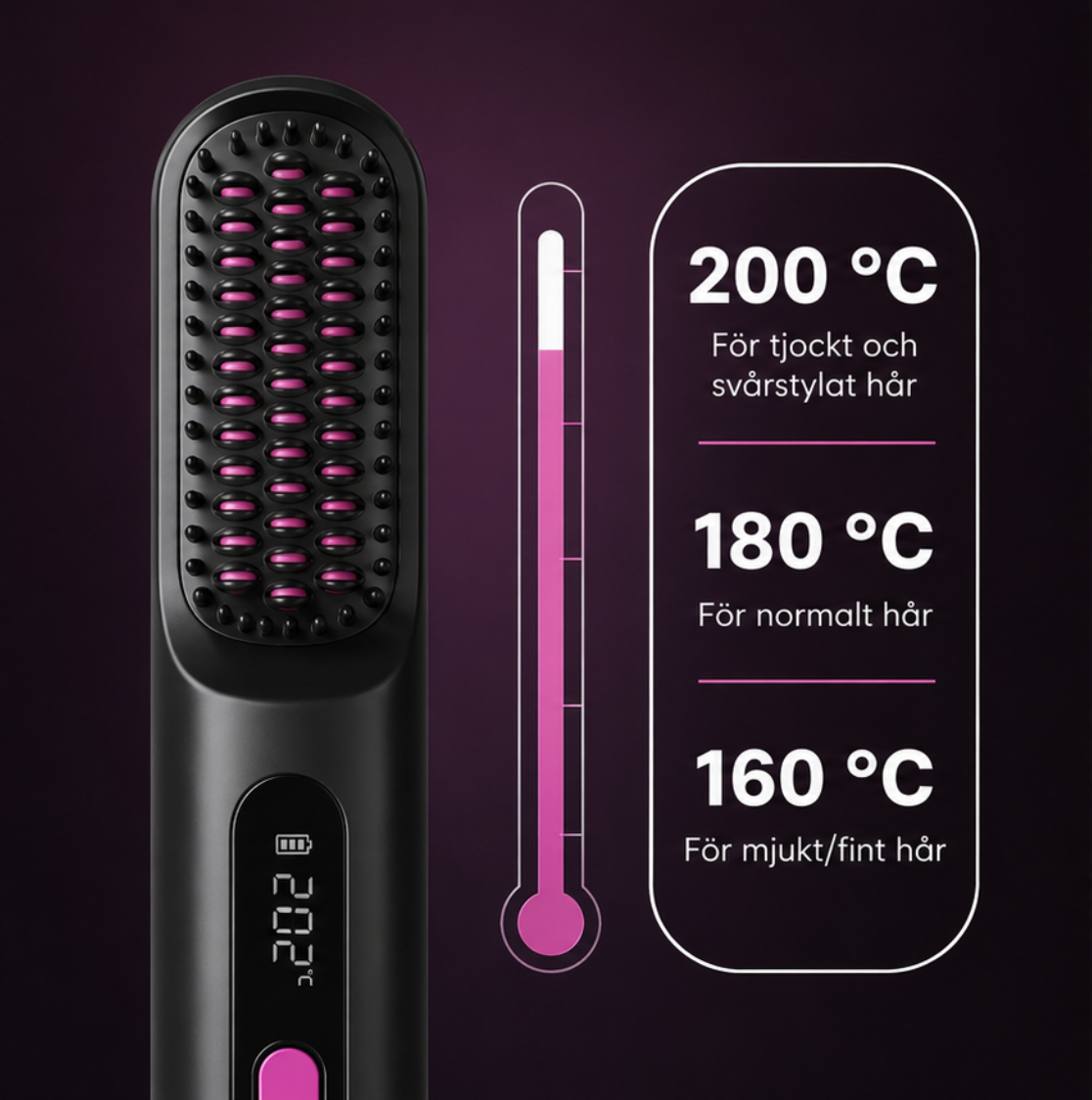 Rimora stylingborste med tre temperaturer