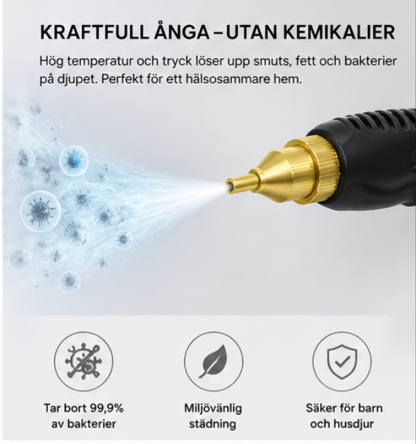 Rimora™ Bärbar Ångrengörare – Sladdfri Handhållen Ångtvätt