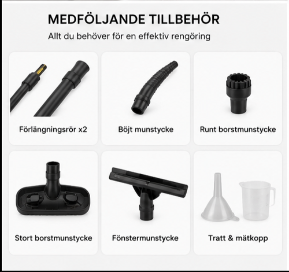 Rimora™ Bärbar Ångrengörare – Sladdfri Handhållen Ångtvätt